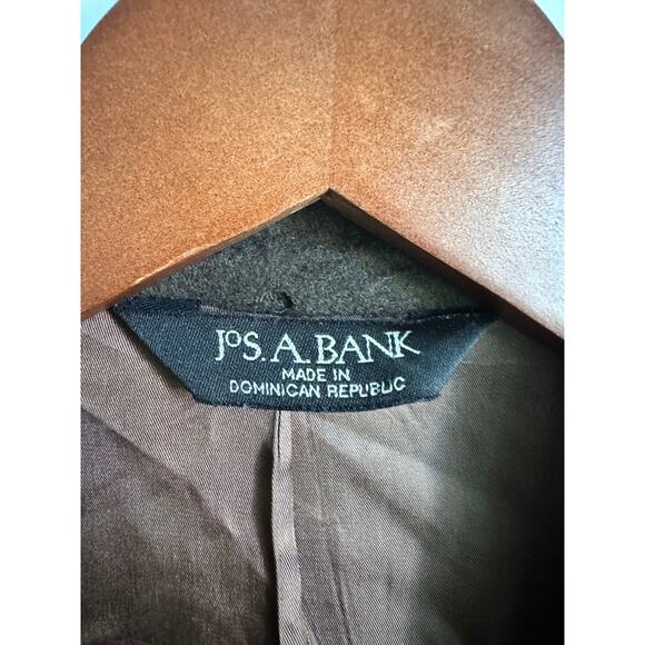 Jos A. Banks Cashmere/Wool Mens Overcoat Size 44L Chocolate Brown - Picture 6 of 13